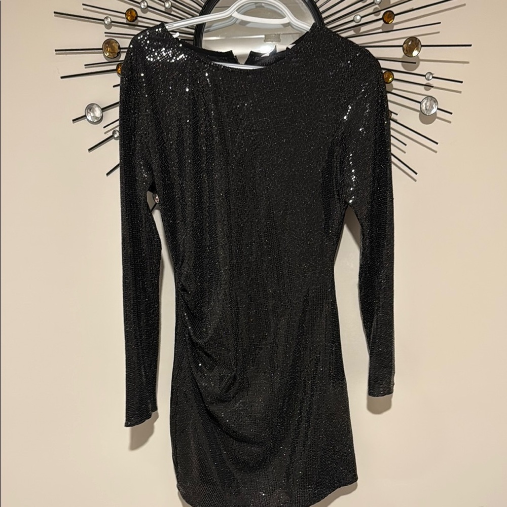Elegant Black Sequin Dress